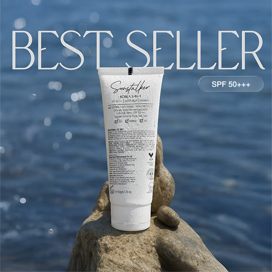 Sunstalker Korea 3-1 Water Based Moisturiser | Serum | Sunscreen SPF50+++ Suncat D 50g