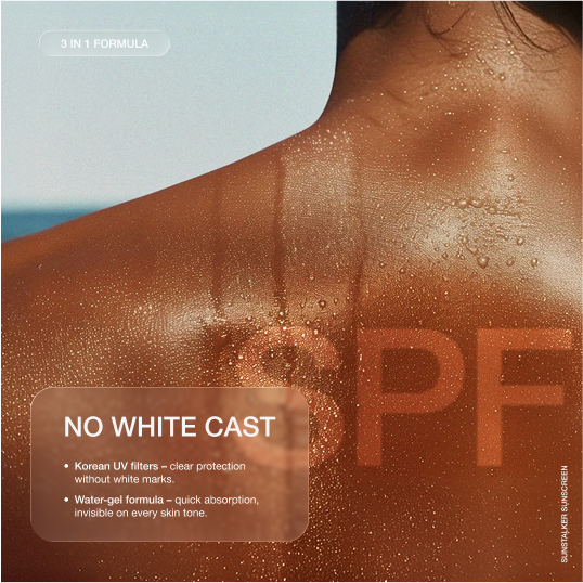 Sunstalker Korea 3-1 Water Based Moisturiser | Serum | Sunscreen SPF50+++ Suncat D 50g