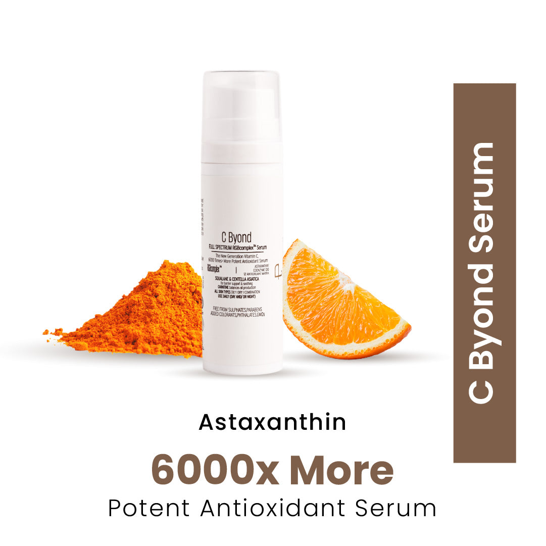 C Byond Serum with RGB Complex, 6000X Potent than Vitamin C, Hyaluronic Acid & Astaxanthin for Advanced Glow, Reduce Pigmentation and Boost Collagen | For All Skin Types | 30ml