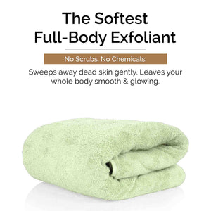 Feel Me Ultra-Soft Microfiber Bath Towel - Gentle Exfoliating Body Towel