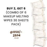 Buy 2, Get 6 (Combo of 6 x Makeup Melting Wipes 30 Sheets Pack)