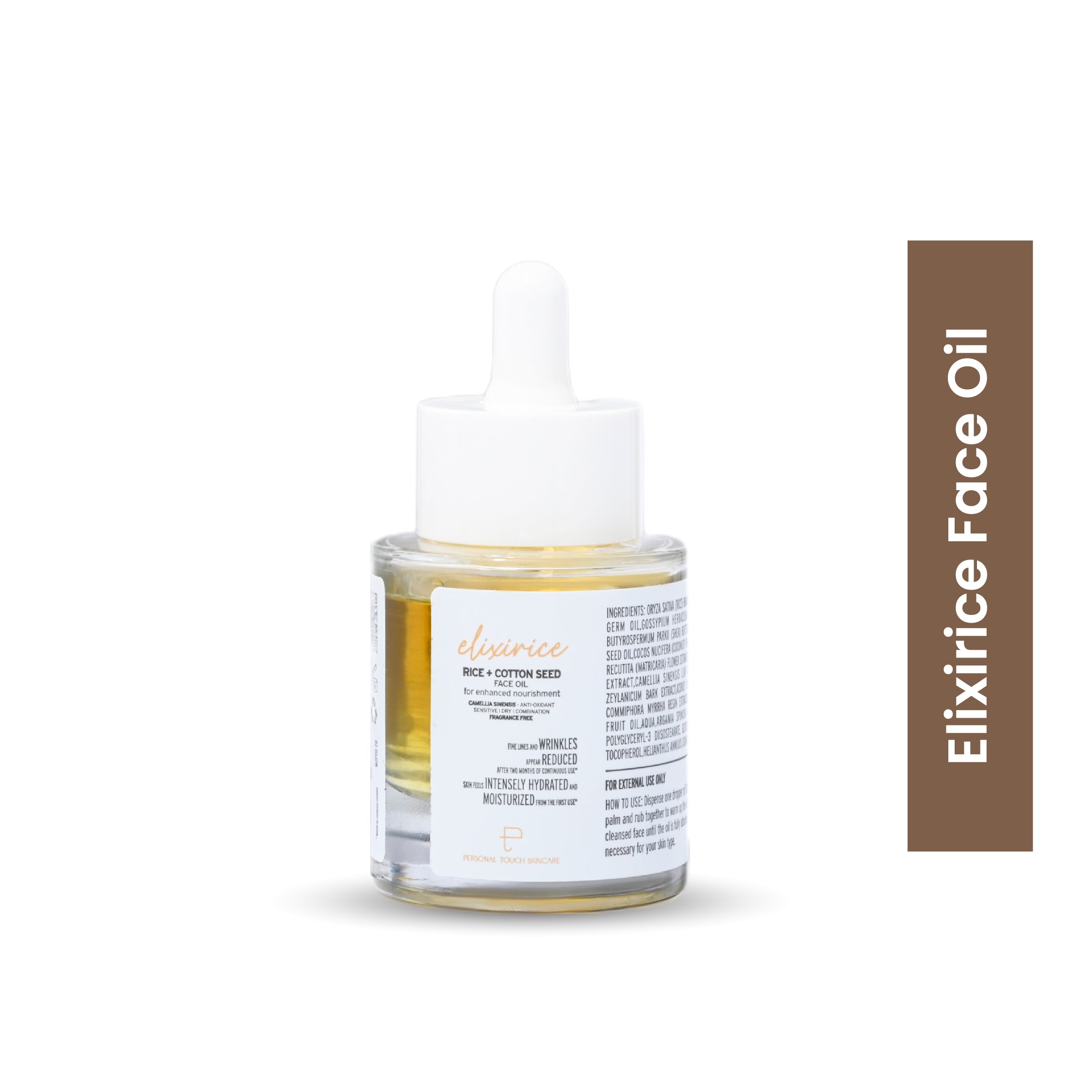 Elixir Rice Face Oil - Cottonseed & Hydrating Pigmentation Oil