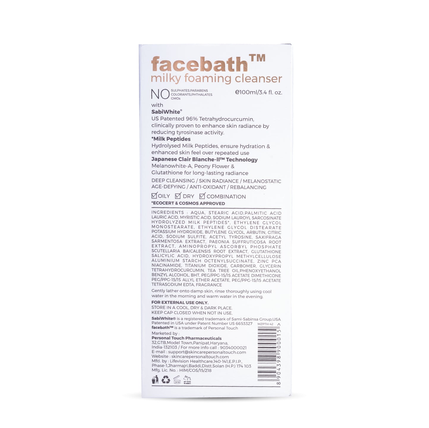 Facebath - Deep Pore Cleansing Milk Face Wash