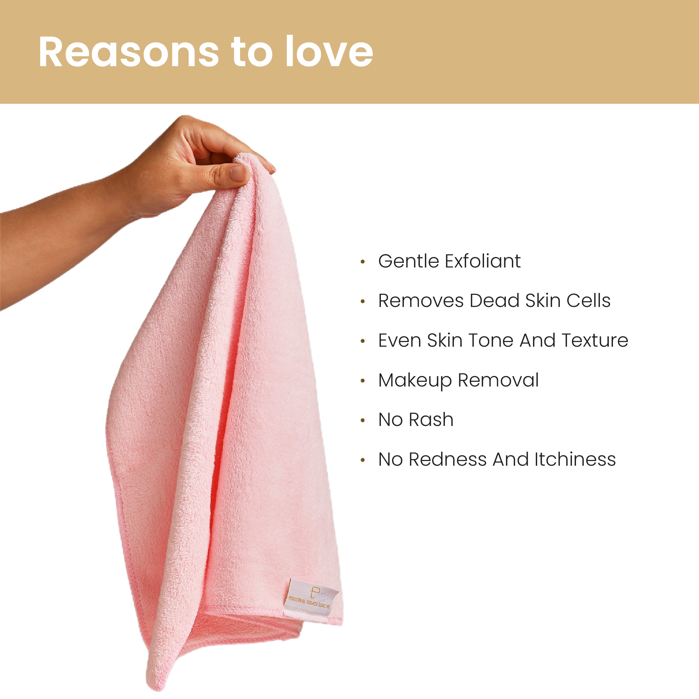Feel Me Microfiber Facial Cloth - Gentle Exfoliating Face Towel for Smooth Skin Texture - Anti-Bacterial Makeup Remover 35x75cm