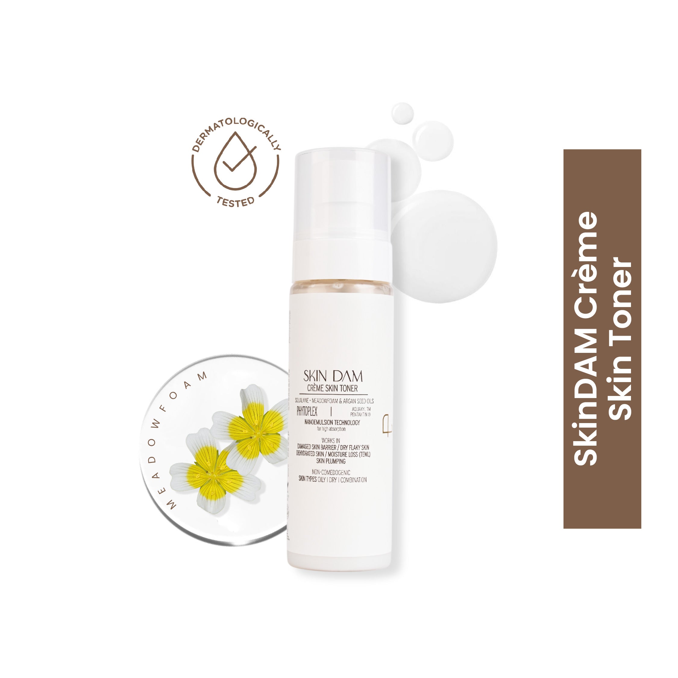 Skindam Creme Milky Skin Toner & Mist | Deep Hydration | For Dry, Flaky & Dehydrated Skin 100ml
