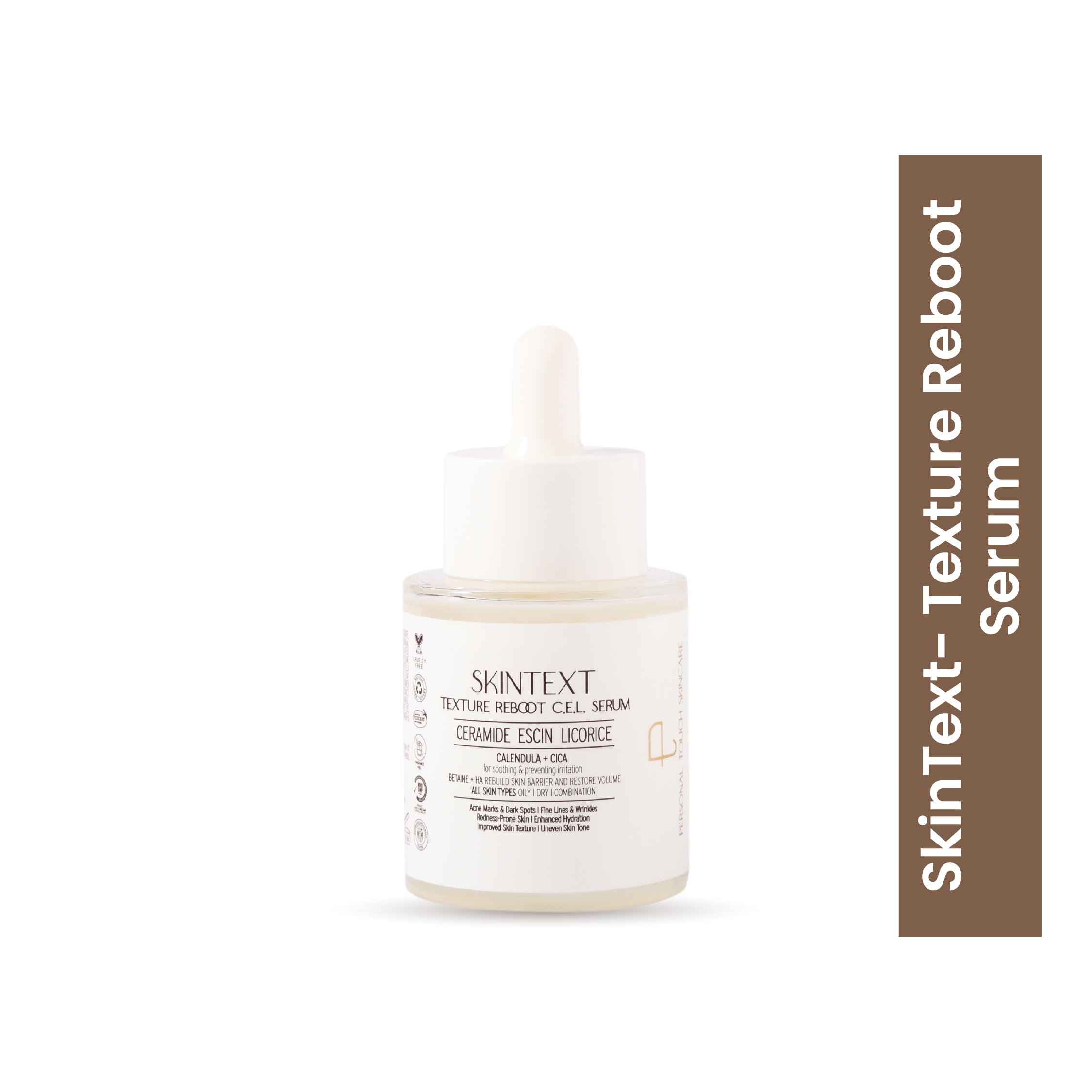 Skintext Texture Reboot C.E.L Serum For Rebuilding Skin Barrier & Restoring Volume - For All Skin Types | 30g
