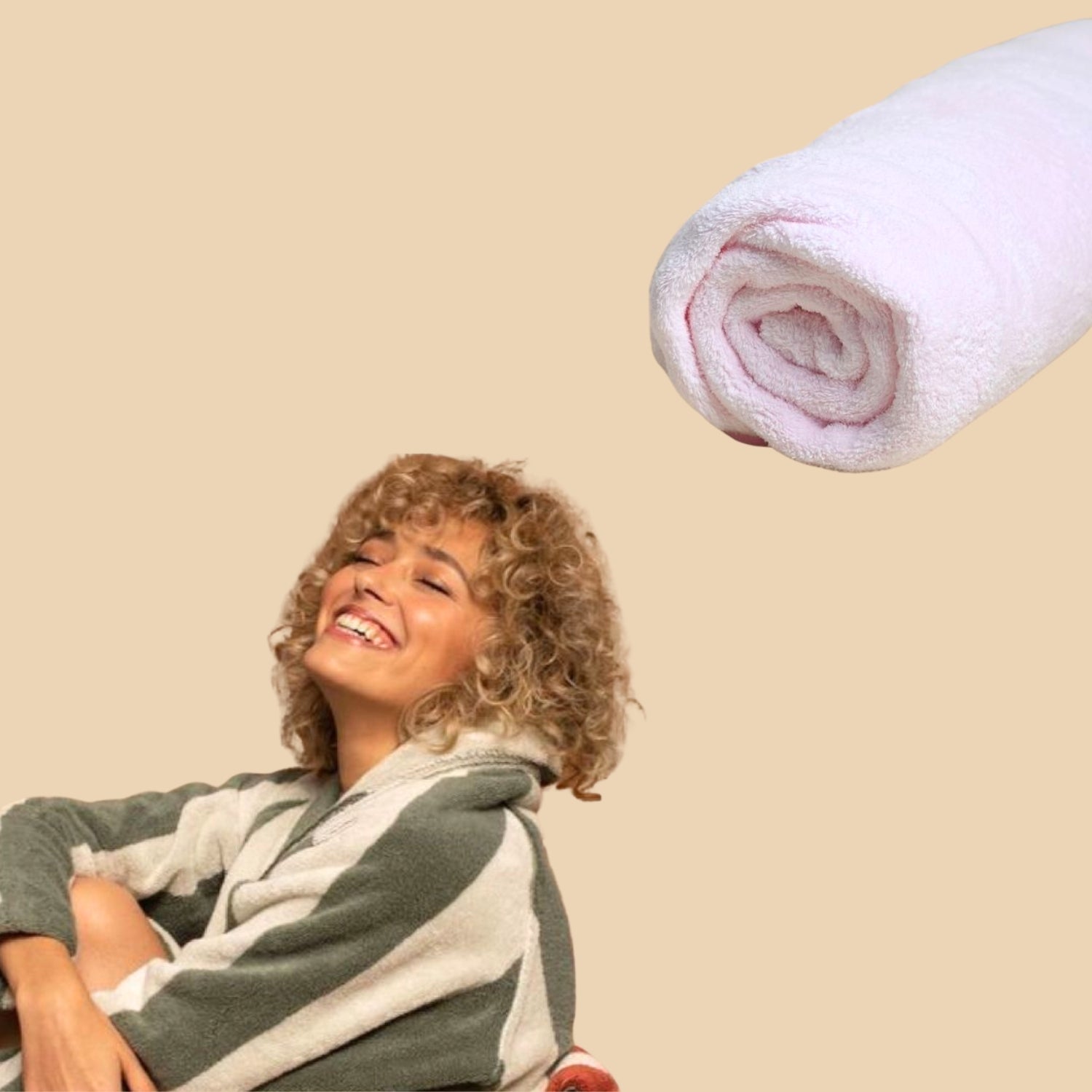 Combo of Feel Me Bath Towel & Bath Robe Free