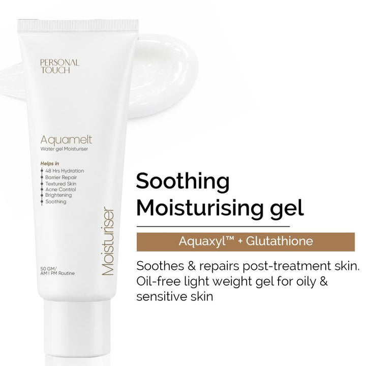 Aquamelt Moisturizer Post-Treatment Soothing Gel with Glutathione & Panthenol - 50 g
