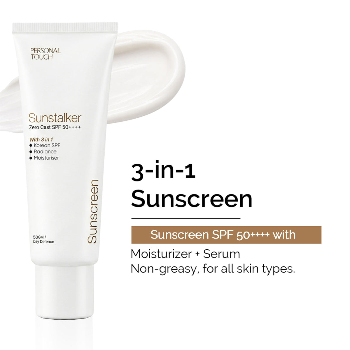 Sunstalker 3-in-1 Sunscreen SPF 50+++ with Moisturizer + Serum