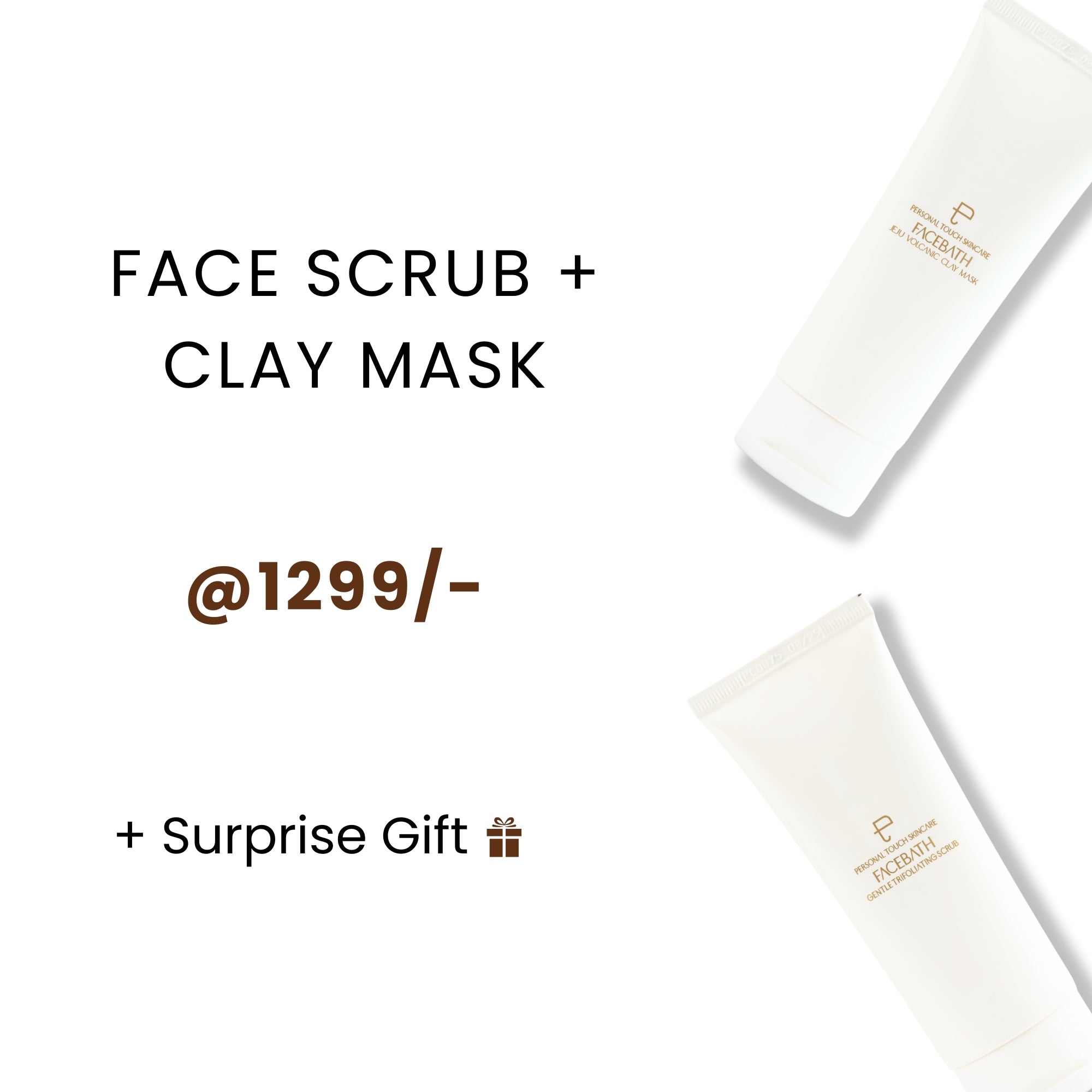 Combo of Facebath Clay Mask & Facebath Face Scrub + Surpirse Gift 🎁
