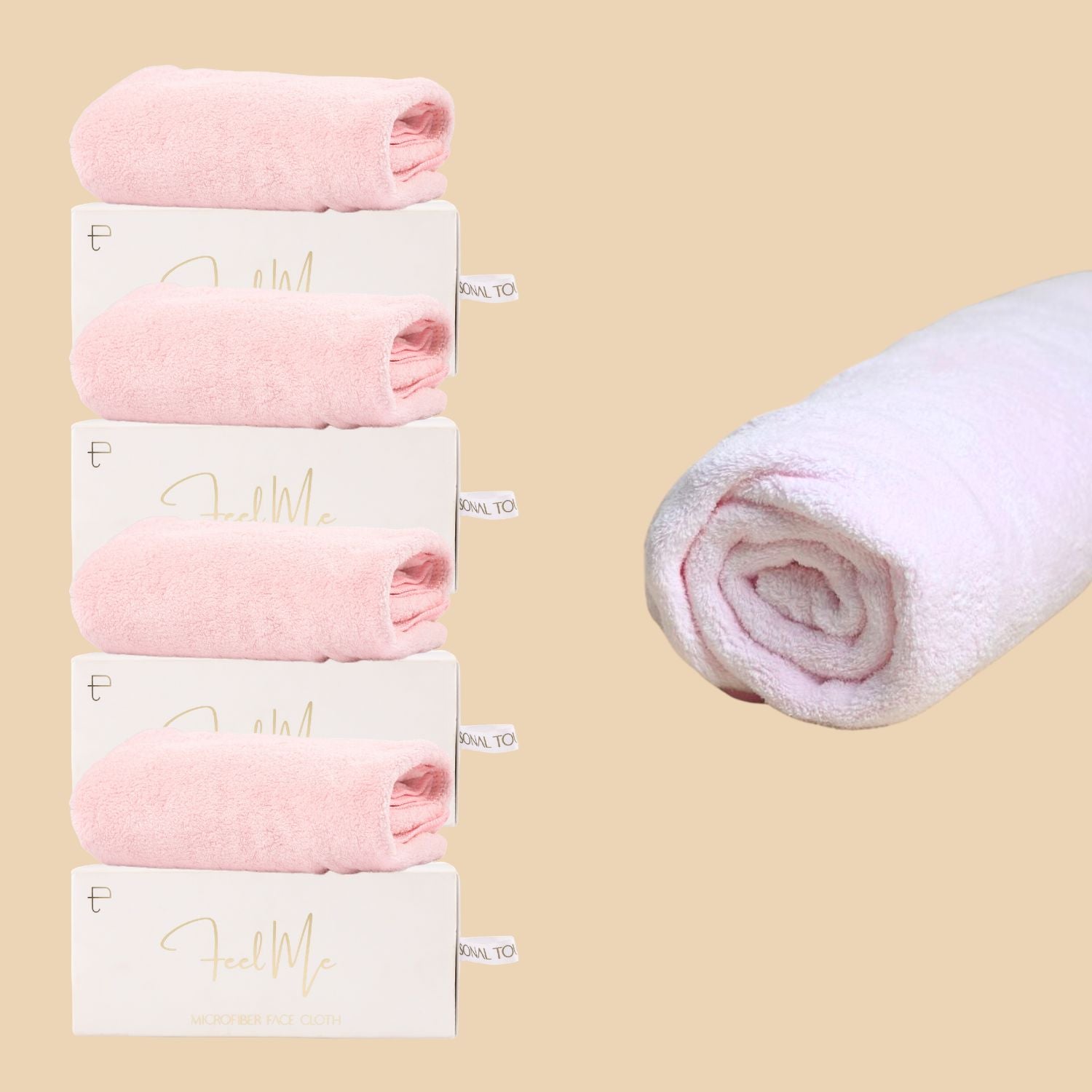 Combo of 4 x Face Towels & 1 x Bath Towel