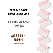 MBM Combo of 6 x Feel Me Face Towels