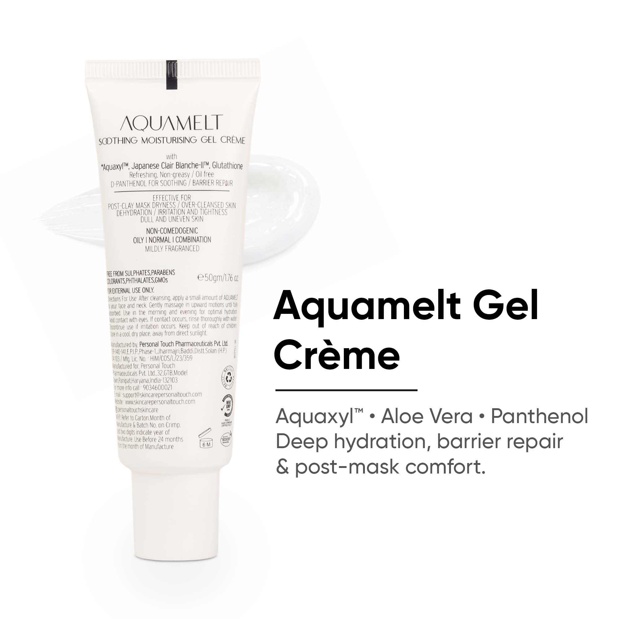 Aquamelt Moisturizer Post-Treatment Soothing Gel with Glutathione & Panthenol - 50 g