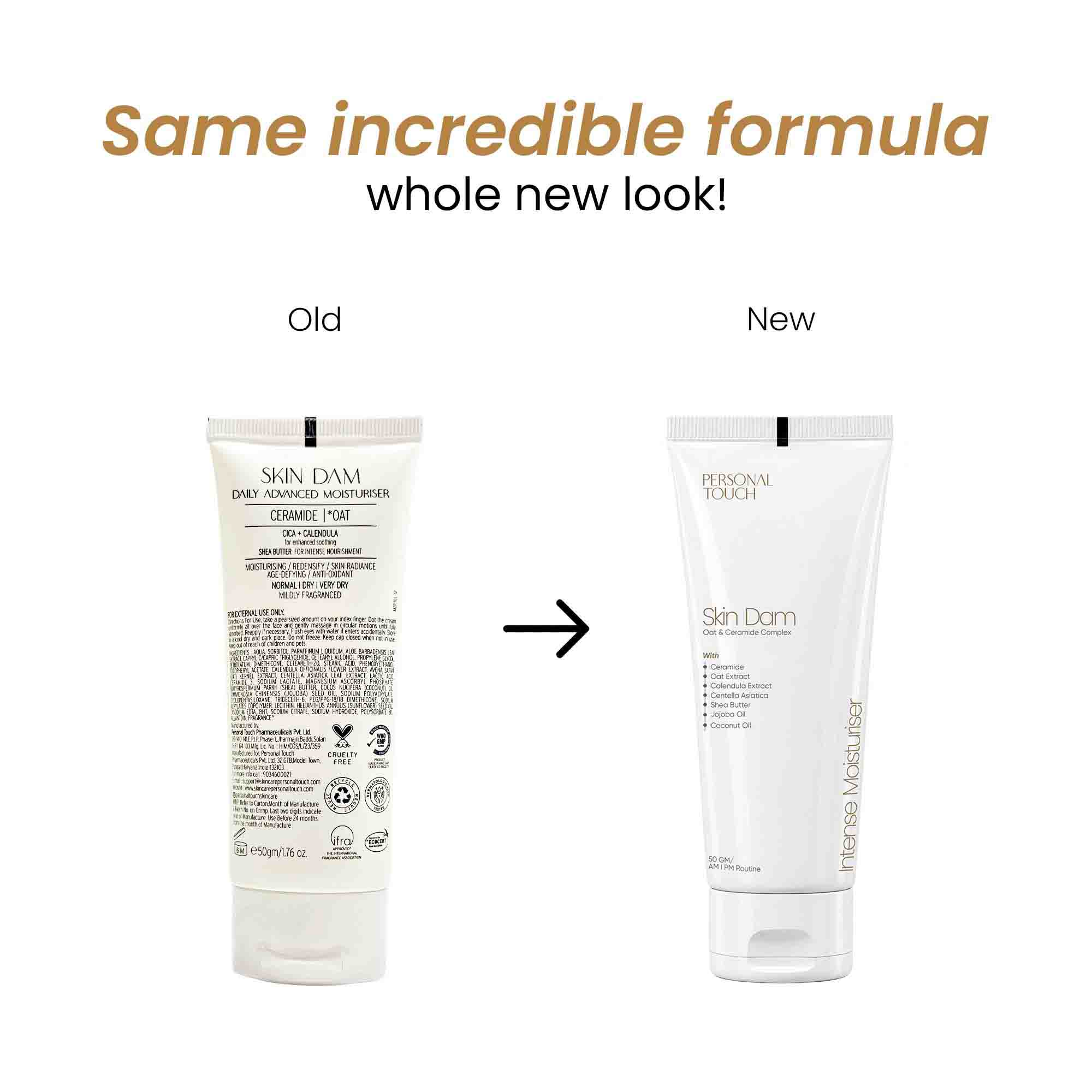 Skindam Barrier-Repair Moisturizer with Ceramides and Oats 50 g