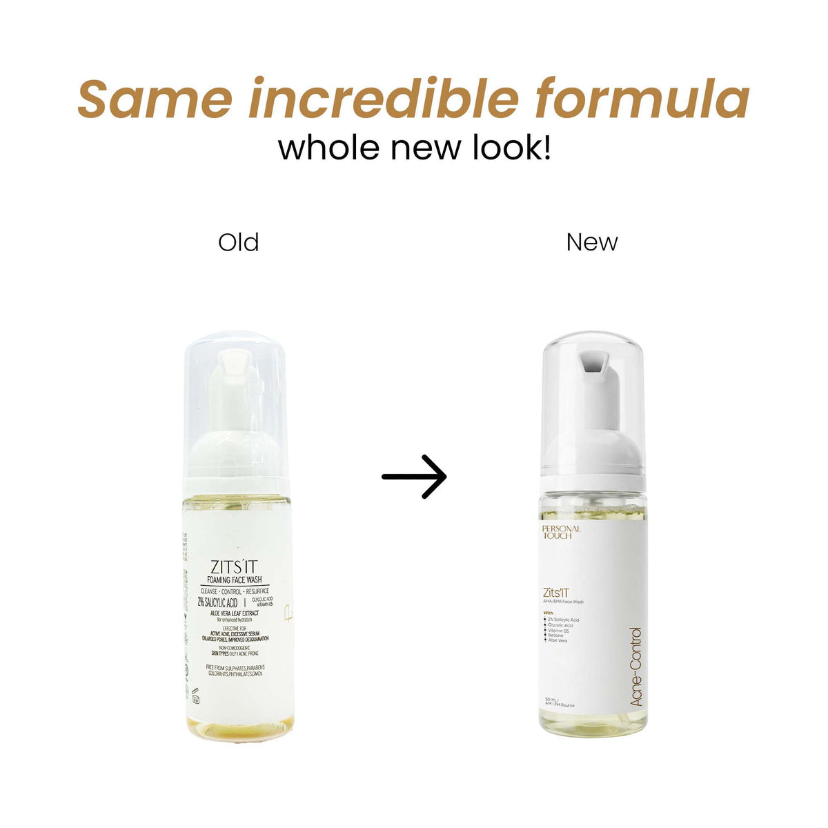 Zitsit Foaming Acne Face Wash with Glycolic & Salicylic Acid 50 ml