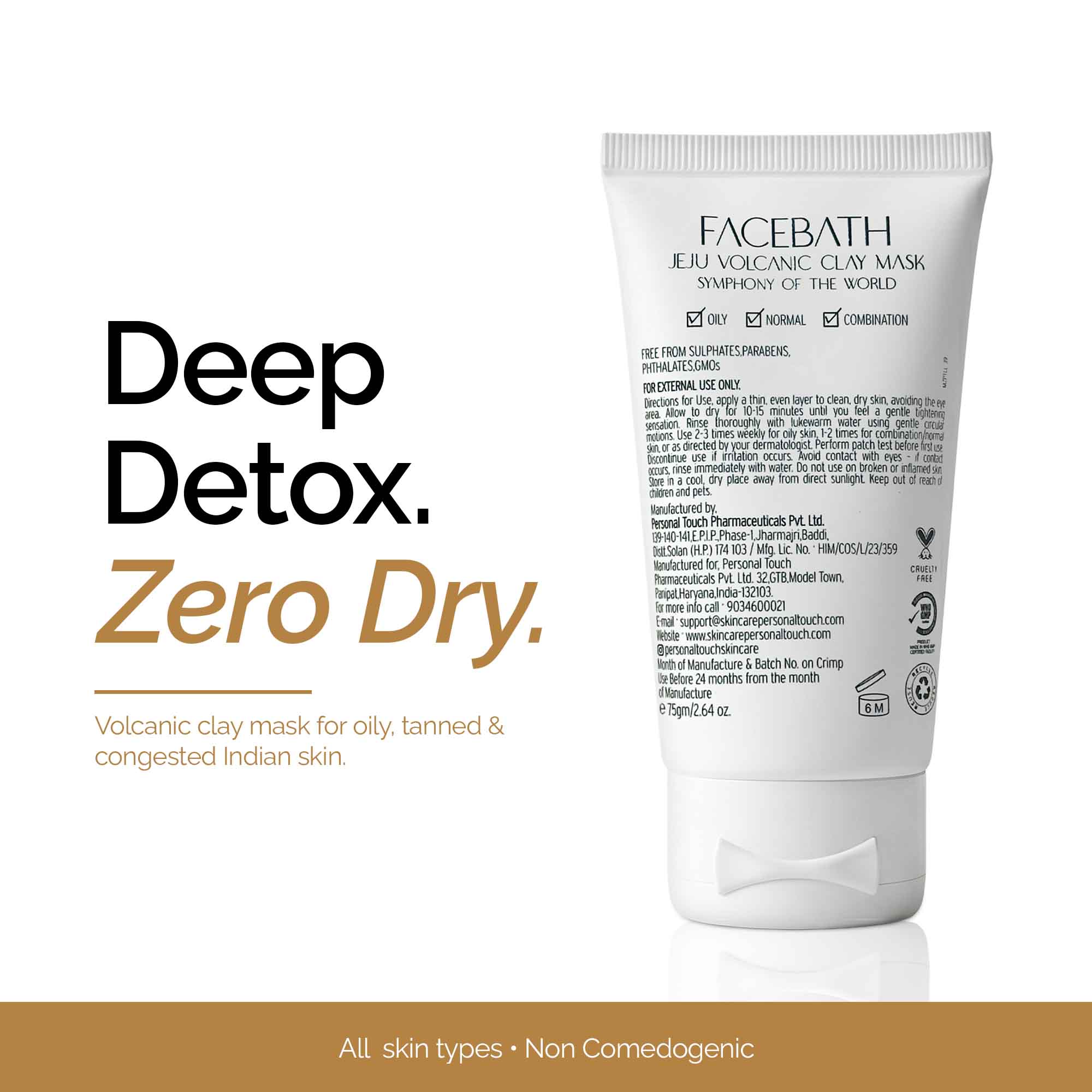 Facebath Jeju Volcanic Clay Mask 75g + Surprise Gift
