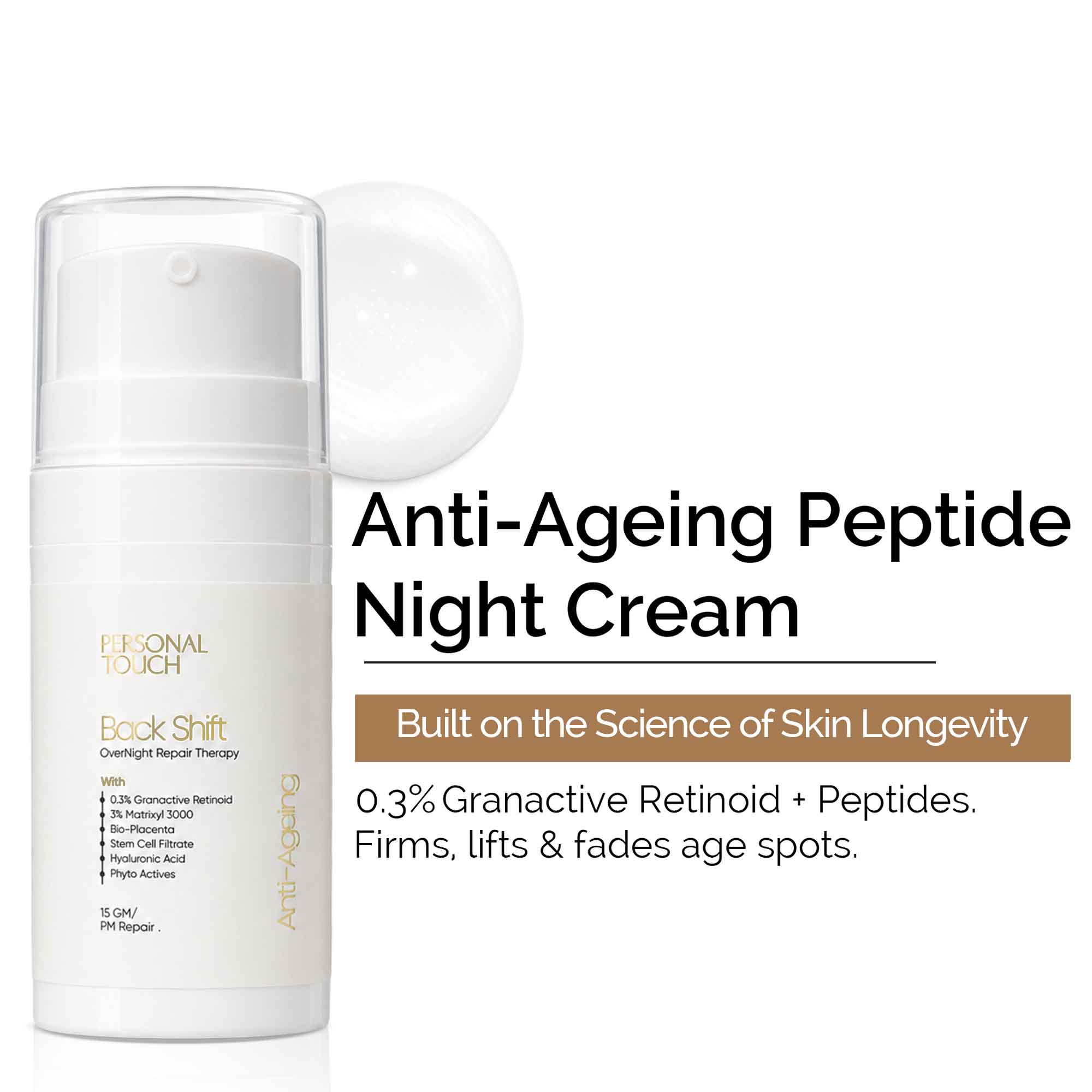 Backshift Retinol + Peptides Anti-Ageing Cream