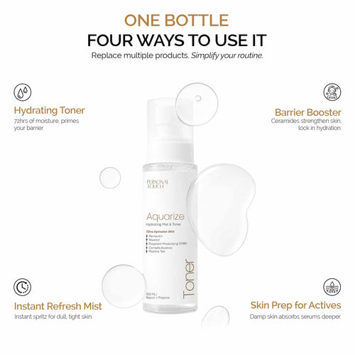 Aquarize Hydrating Toner & Mist with Hyaluronic Acid and Aquaxyl 100 ml
