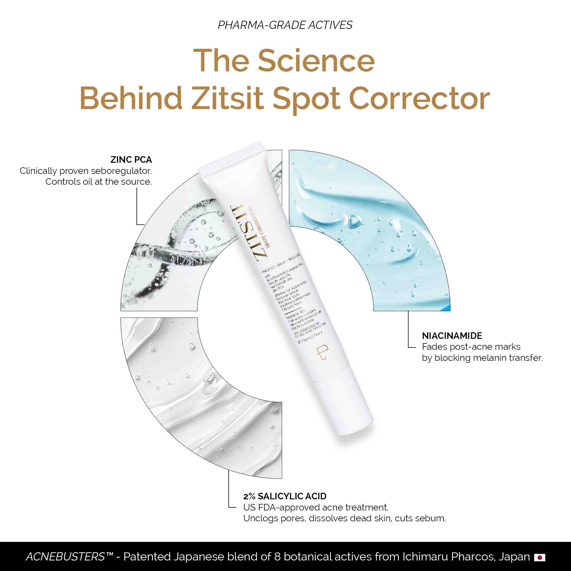 Zitsit Spot Corrector For Active Acne | Acne Scars | Salicylic | Niacinamide | Zinc - Acne Prone & Active Acne | 20g