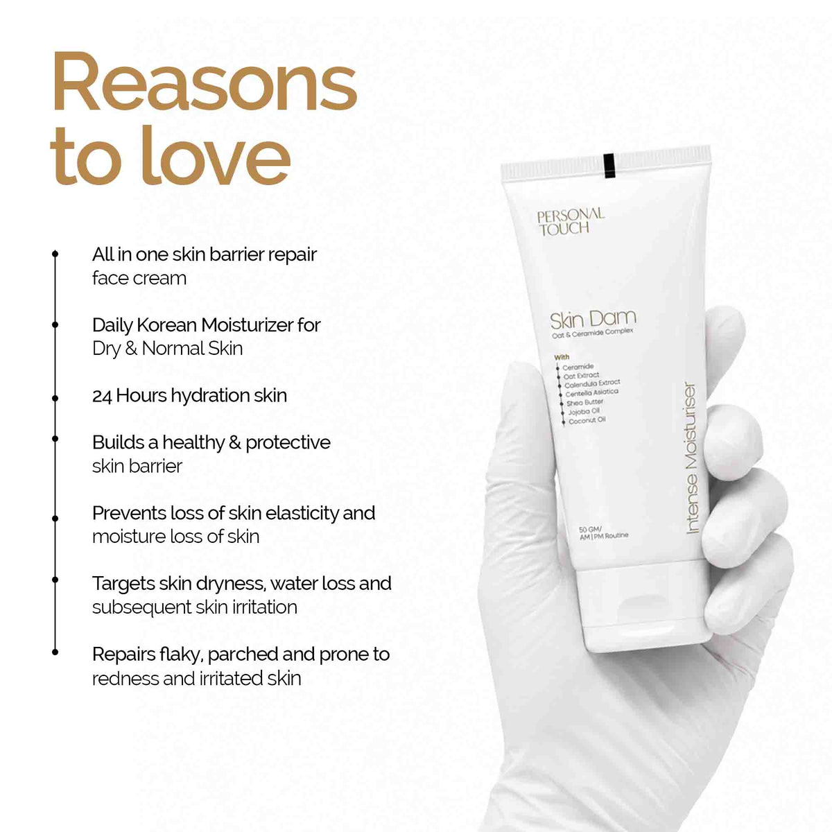 Skindam Barrier-Repair Moisturizer with Ceramides and Oats 50 g