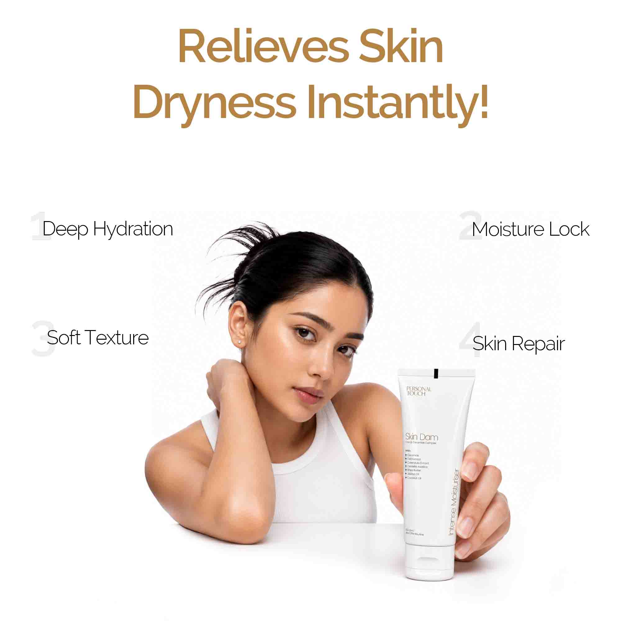 Skindam Barrier-Repair Moisturizer with Ceramides and Oats 50 g