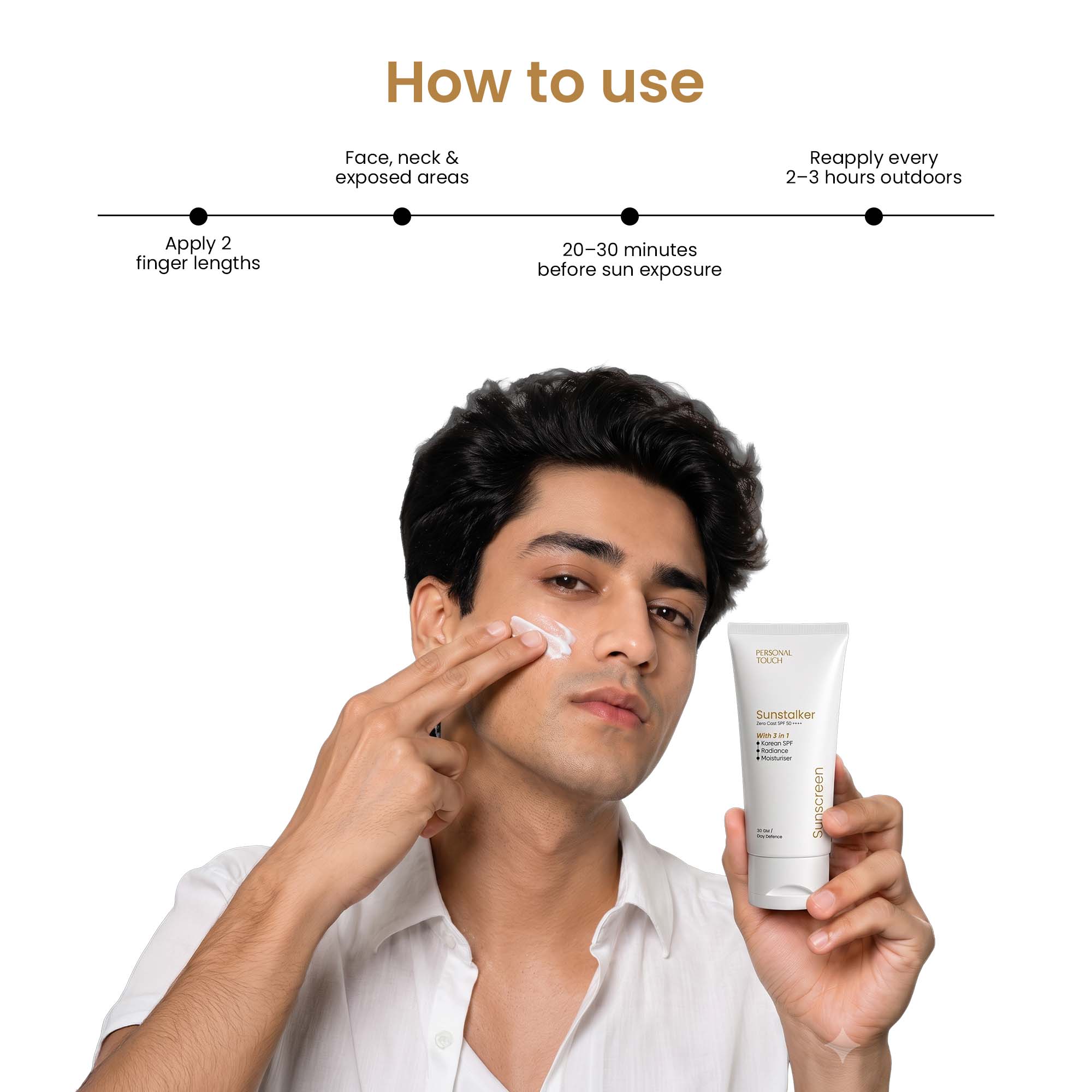 Sunstalker 3-in-1 Sunscreen SPF 50+++ Moisturizer + Serum - 30g