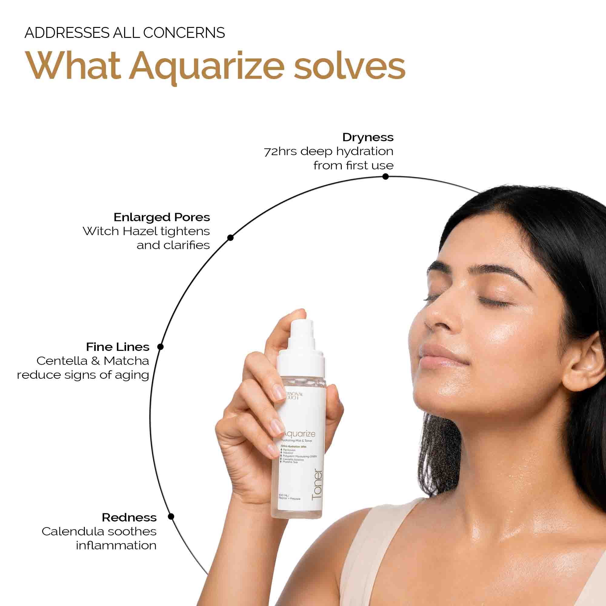 Aquarize Hydrating Toner & Mist with Hyaluronic Acid and Aquaxyl 100 ml