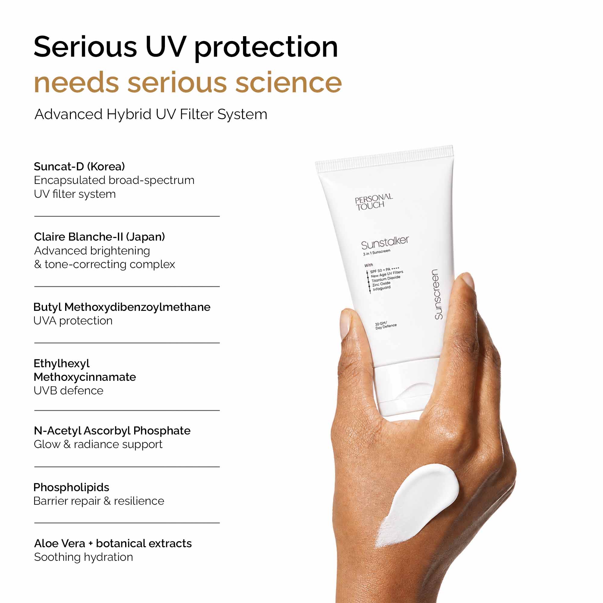 Sunstalker 3-in-1 Sunscreen SPF 50+++ Moisturizer + Serum - 30g