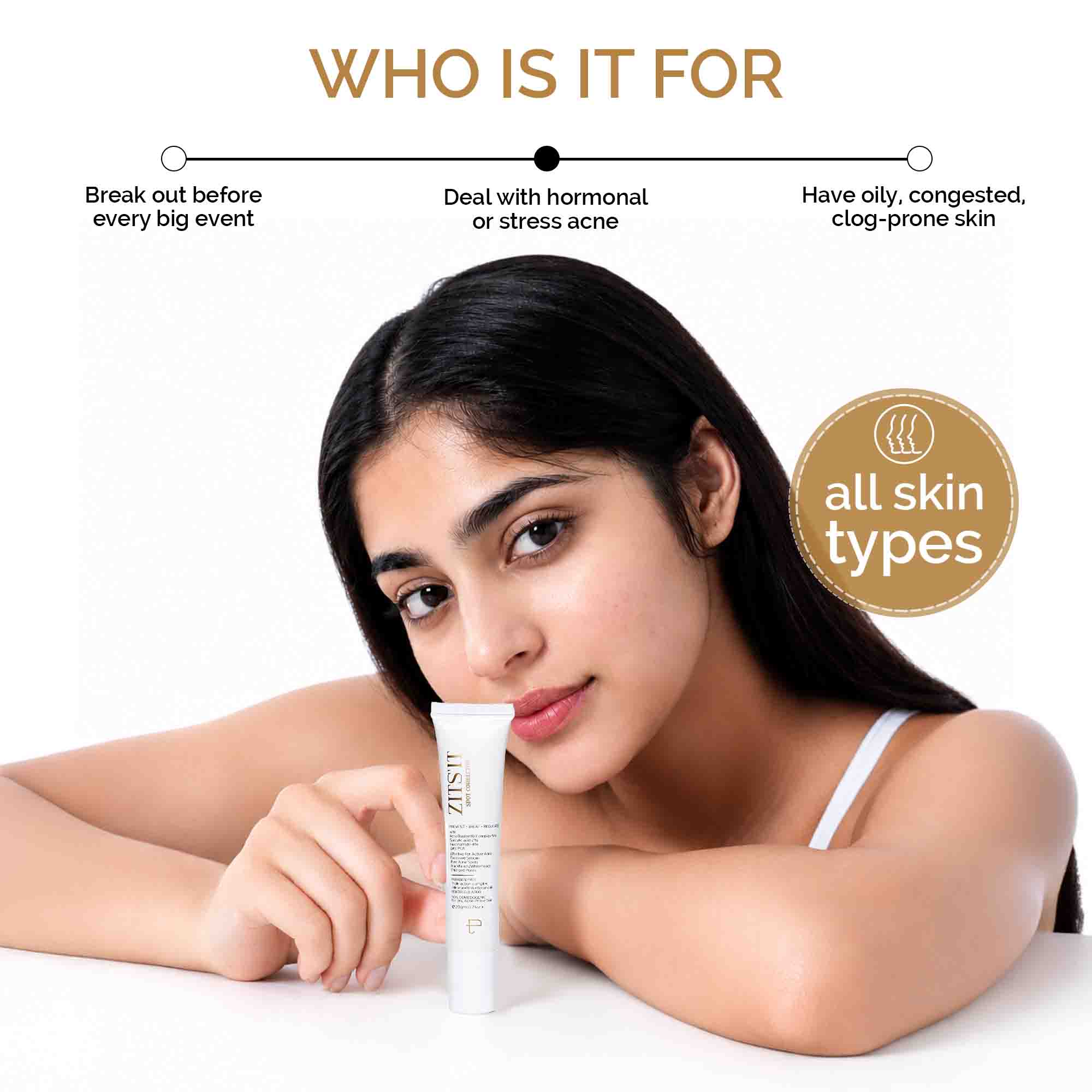 Zitsit Spot Corrector For Active Acne | Acne Scars | Salicylic | Niacinamide | Zinc - Acne Prone & Active Acne | 20g