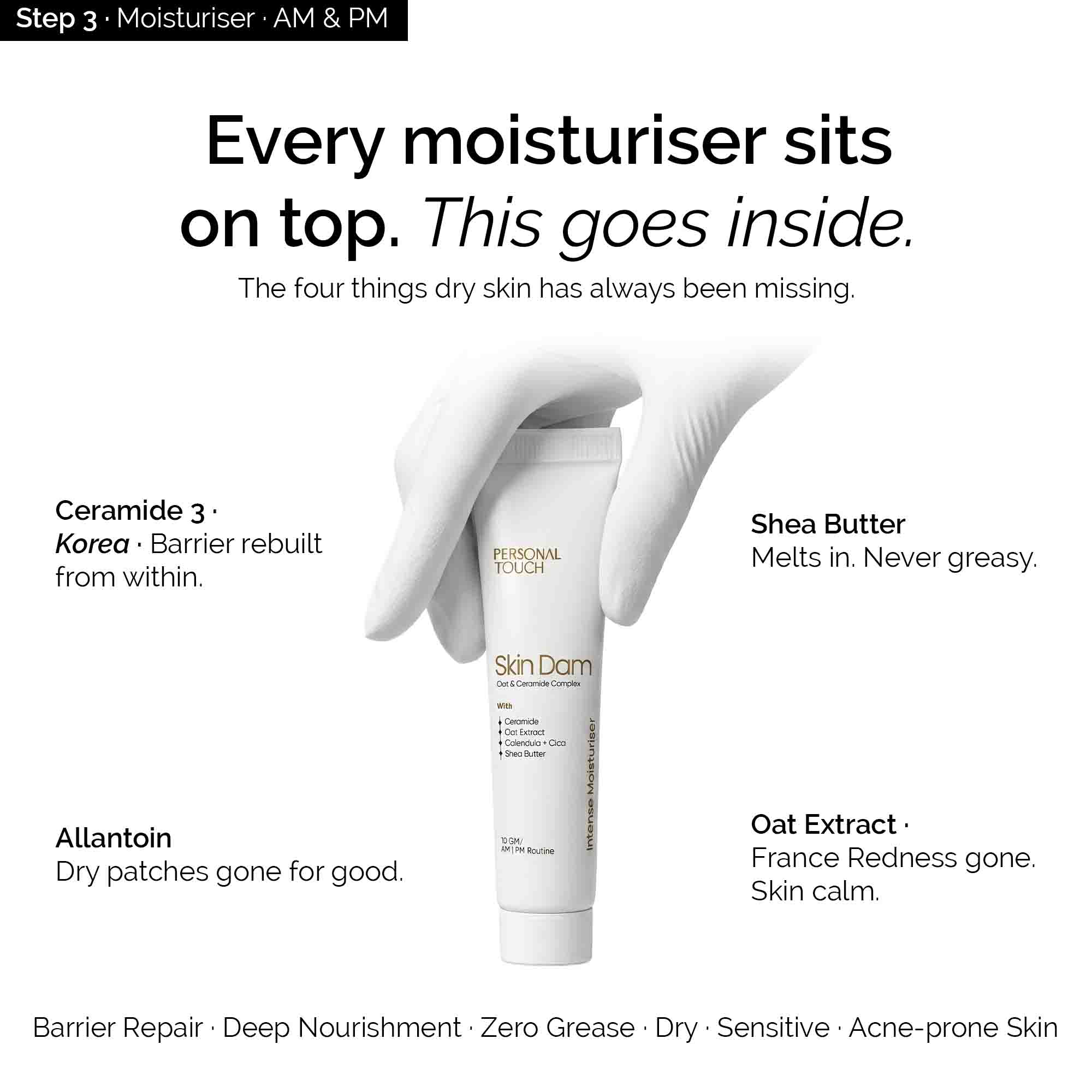 Dry Defence Therapy Trial Kit |  Facewash + Serum + Moisturiser + Sunscreen | for Dry & Sensitive Skin