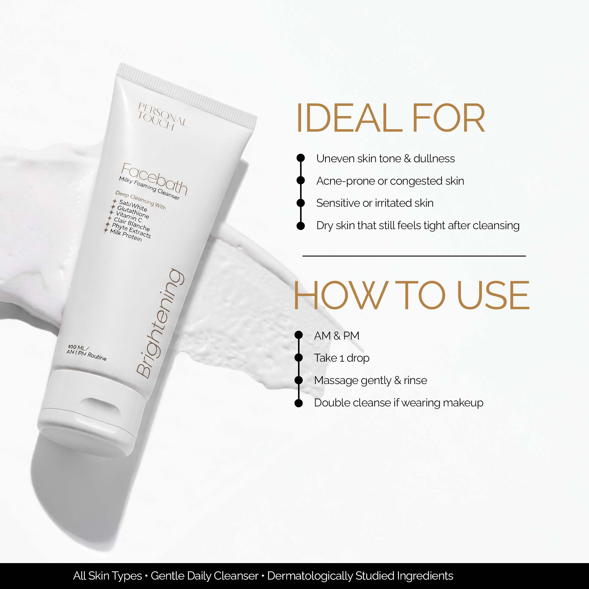 Facebath Oil Control Face Wash with Niacinamide and Sabi-White - 100 ml