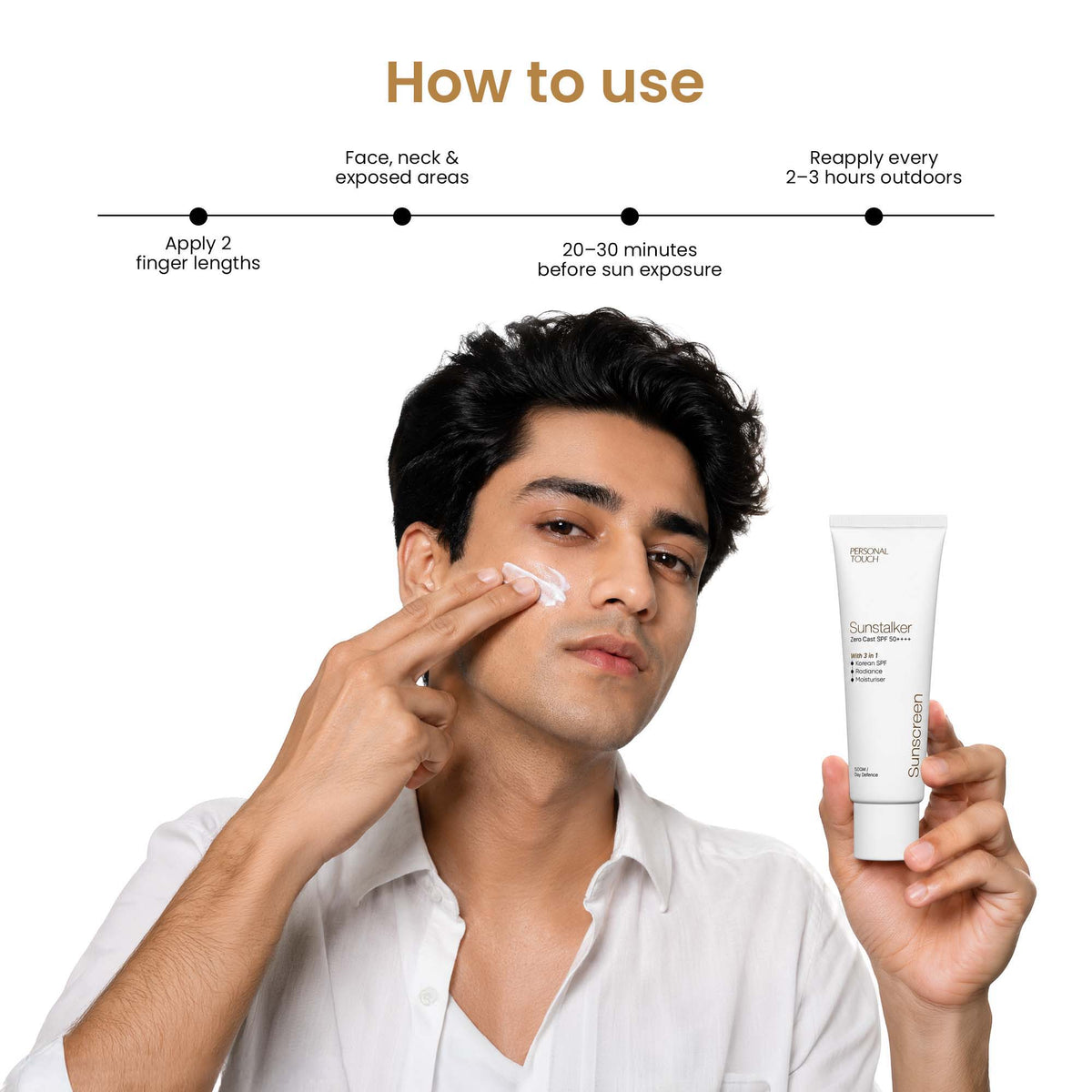 Sunstalker 3-in-1 Sunscreen SPF 50+++ with Moisturizer + Serum