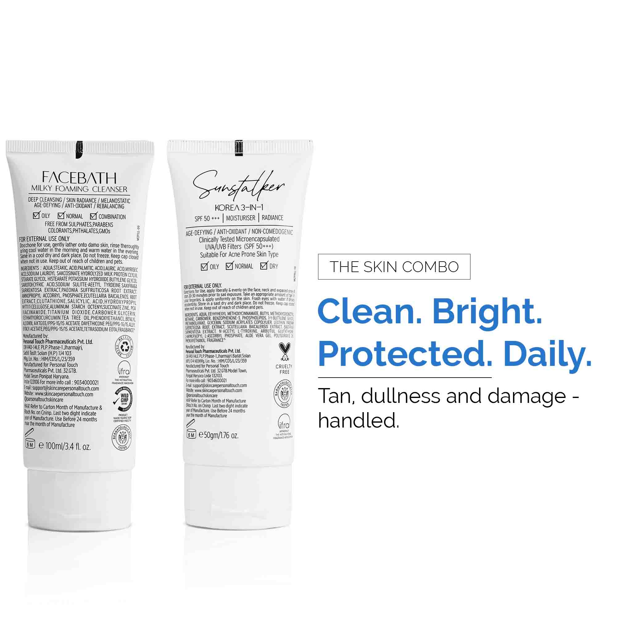 Flash Combo of Facebath 100ml & Sunstalker - 50g