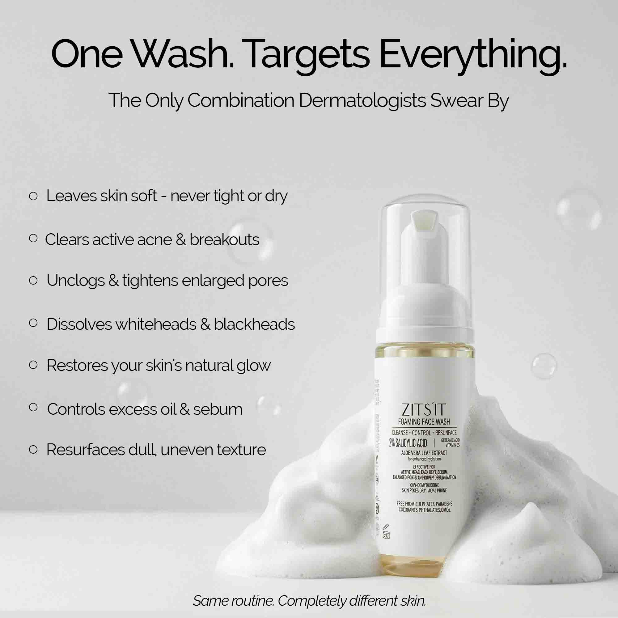 Zitsit Foaming Acne Face Wash with Glycolic & Salicylic Acid 50 ml