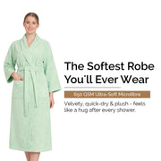 Feel Me Premium Microfiber Bathrobe - Ultra-Soft Quick-Dry Luxury Bath Robe