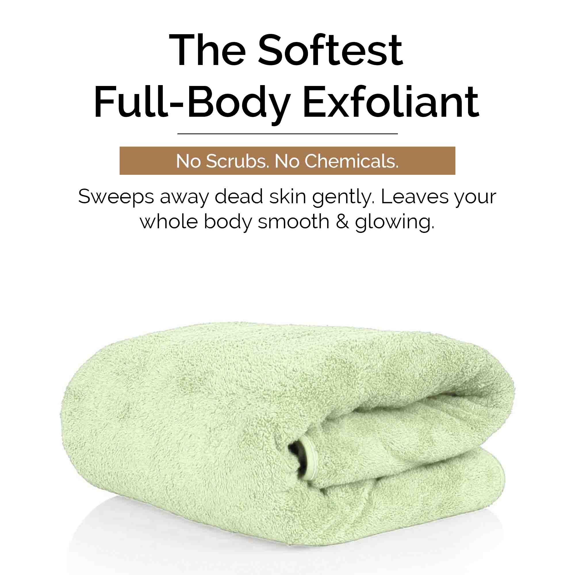 Feel Me Ultra-Soft Microfiber Bath Towel - Gentle Exfoliating Body Towel