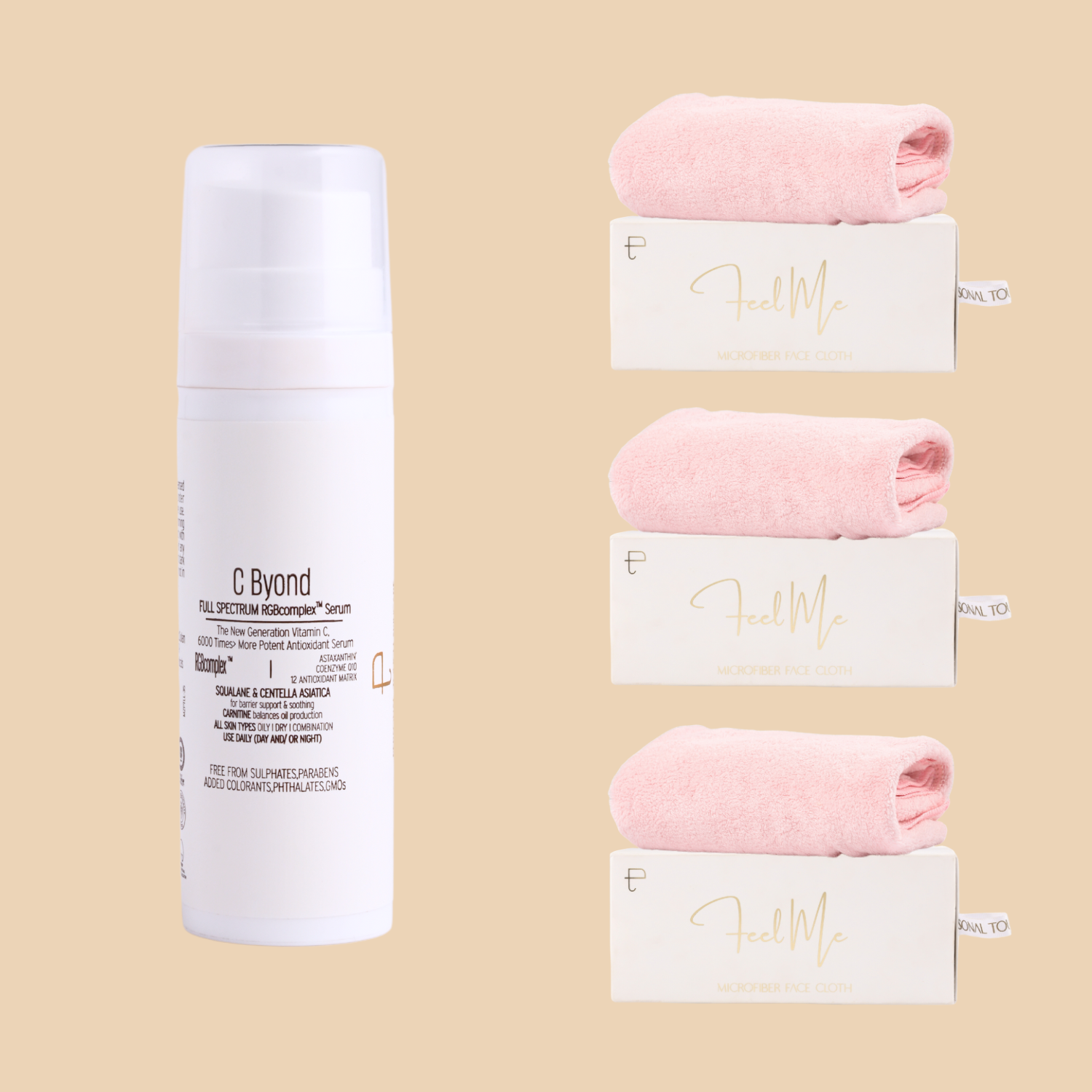 Buy C Byond, Get 3 x Feel Me Face Towels Free