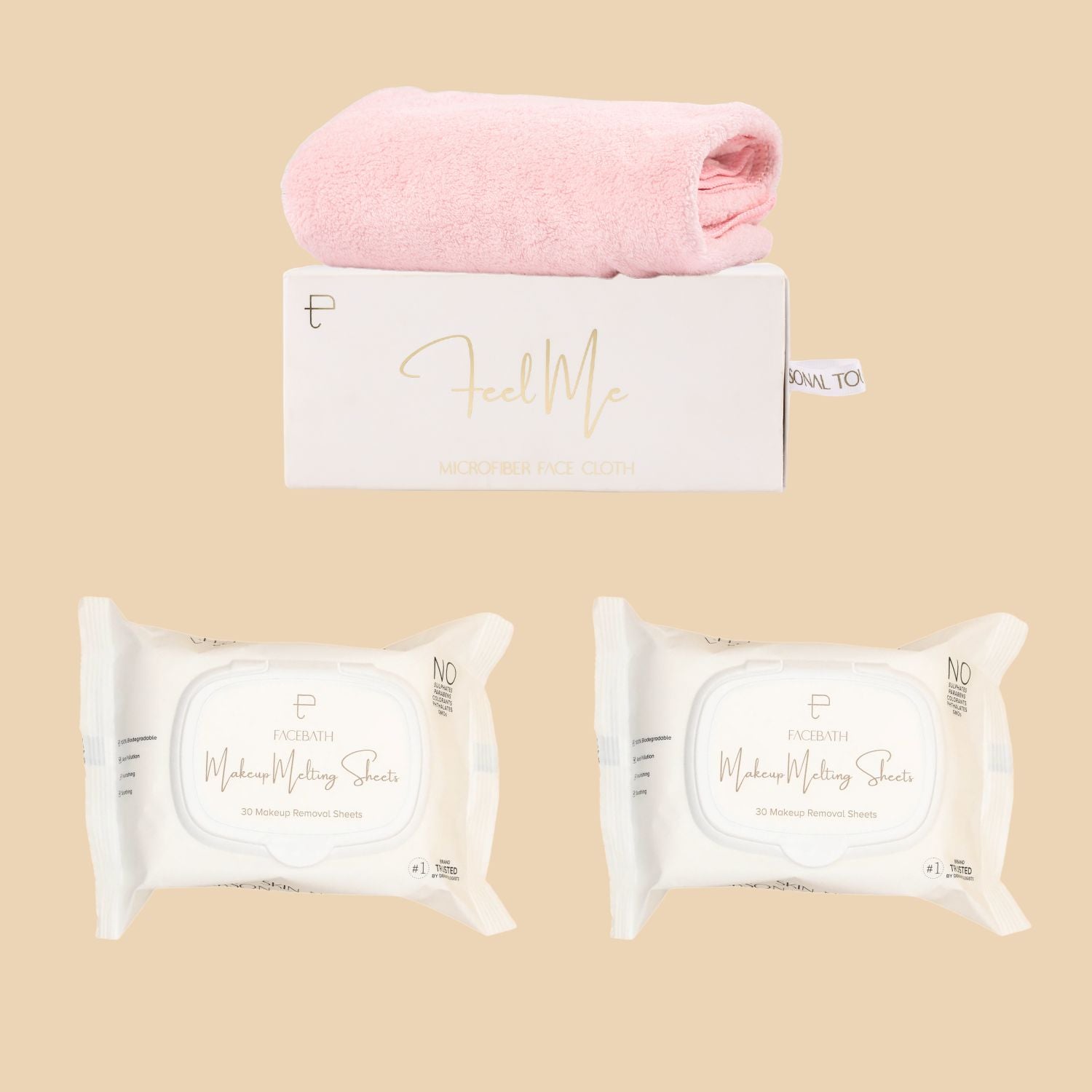 Buy Face Towel, Get 2 x Makeup Wipes (30 Sheets Pack) Free