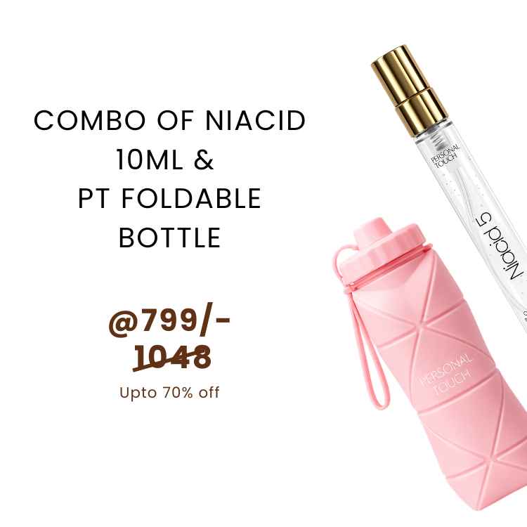 Combo of Niacid 10ml & PT Foldable Bottle