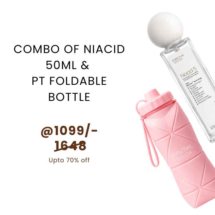 Combo of Niacid 50ml & PT Foldable Bottle