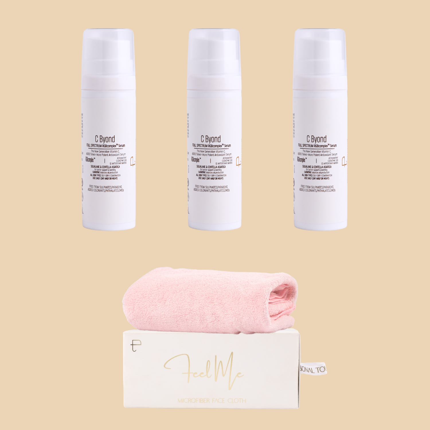 Buy 1 Get 4 (Combo of 3 x C Byond & 1 x Feel Me Face Towel)
