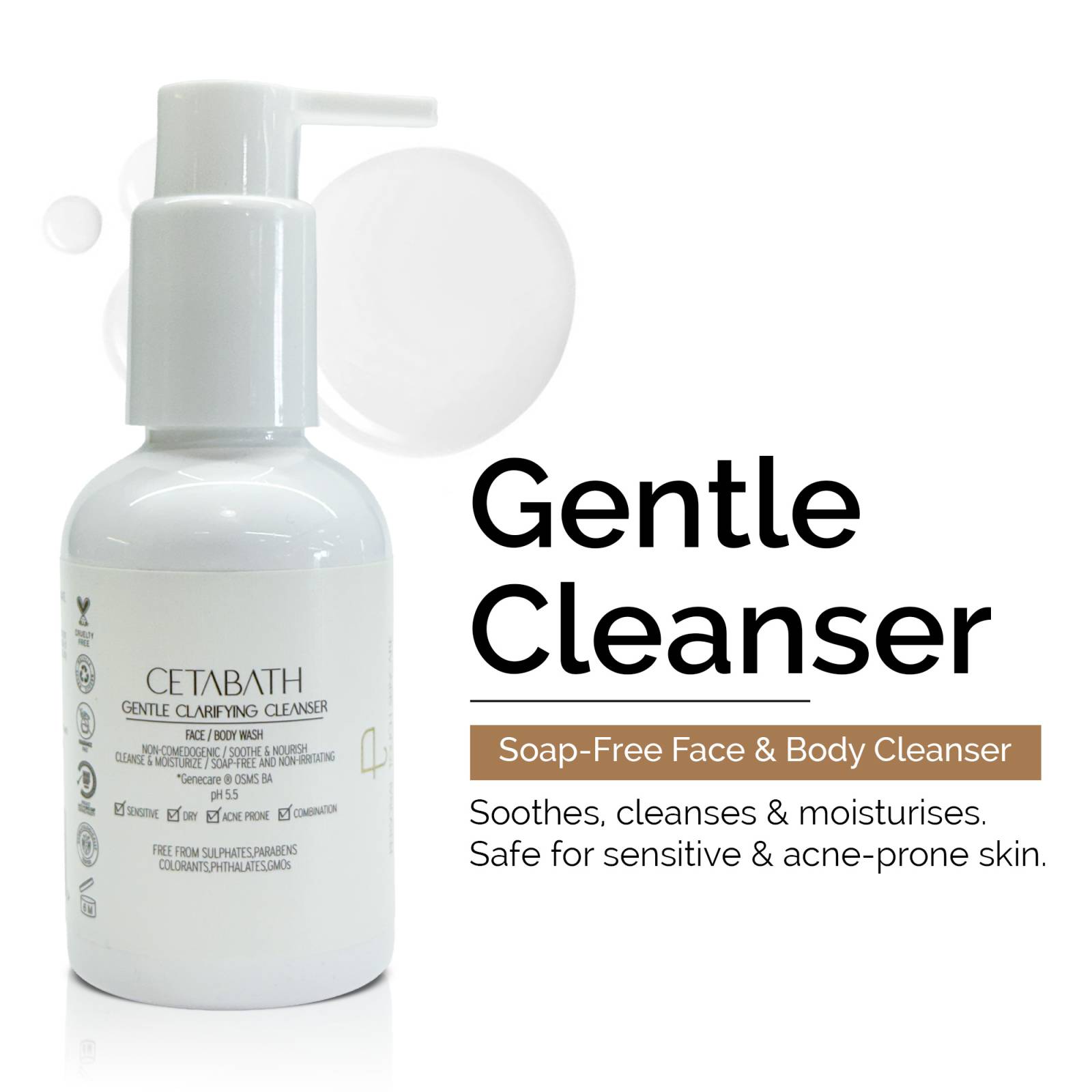 Cetabath Gentle Cleanser with Panthenol & Niacinamide 100 ml