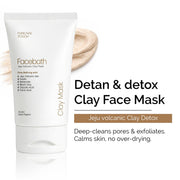 Facebath Jeju Volcanic Clay Mask with Oatmeal - 75 g + Free Mini Towel