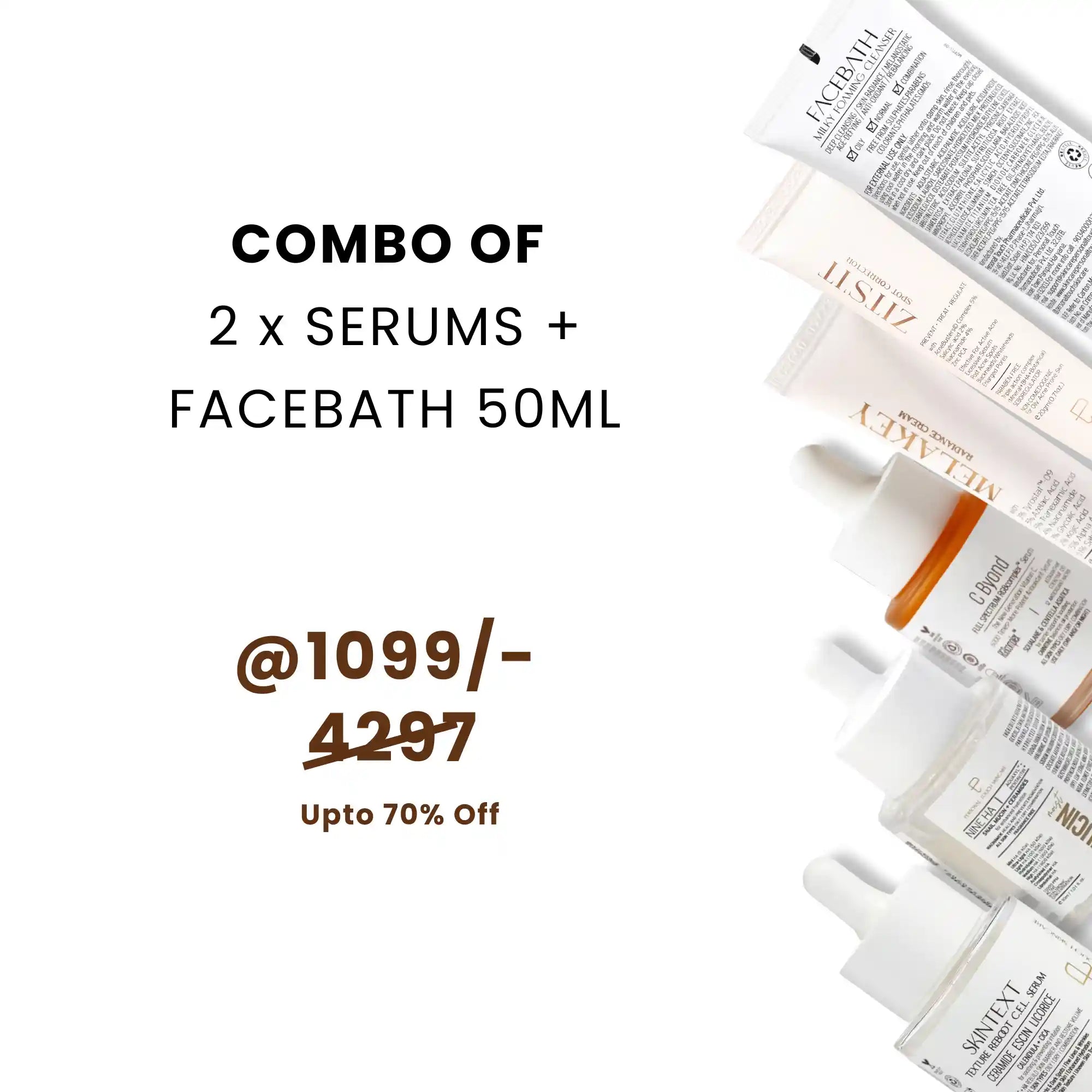 MBM Combo of 2 x Serums + Facebath 50ml