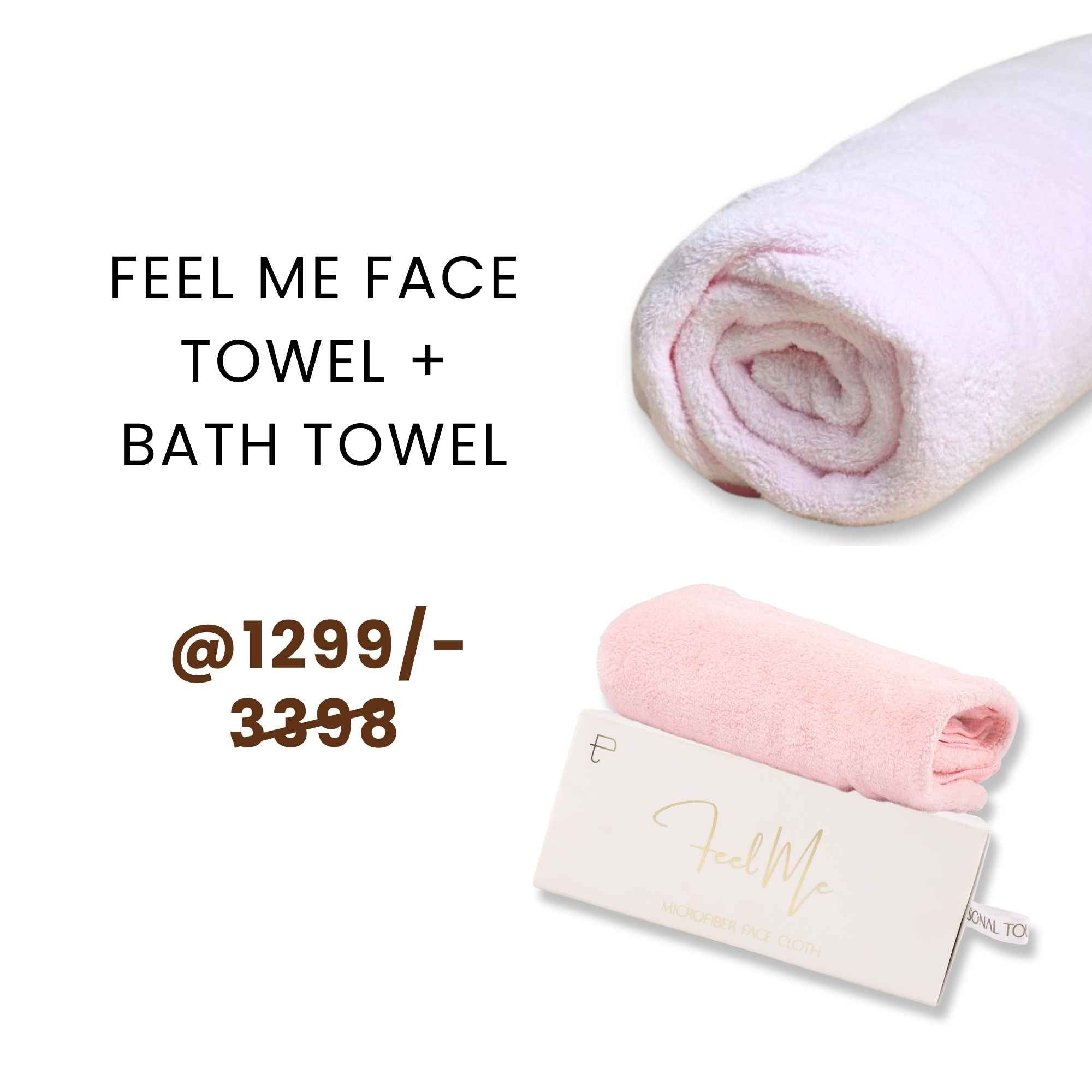 Combo of Feel Me Face Towel & Bath Towel
