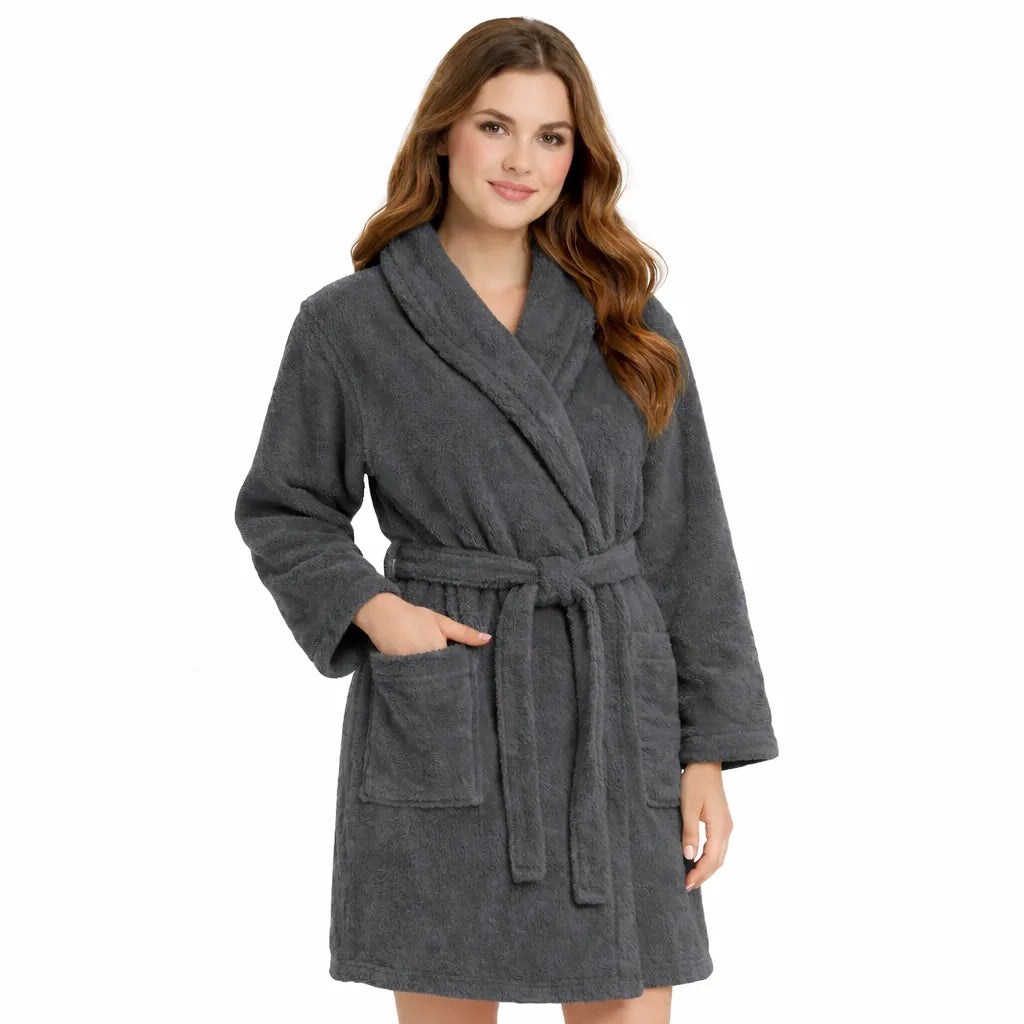 Feel Me Premium Microfiber Bathrobe - Ultra-Soft Quick-Dry Luxury Bath Robe
