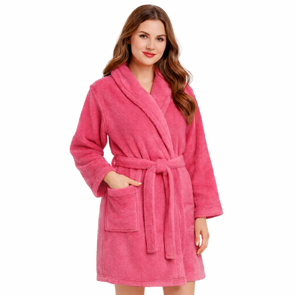 Feel Me Premium Microfiber Bathrobe - Ultra-Soft Quick-Dry Luxury Bath Robe