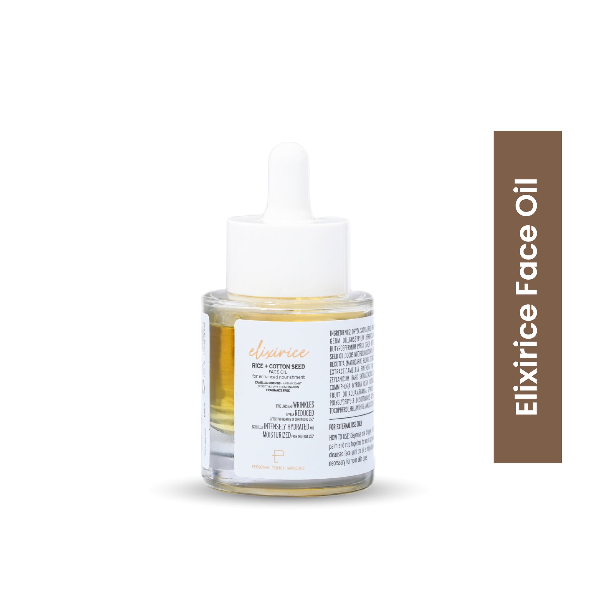 Elixir Rice Face Oil - Cottonseed & Hydrating Pigmentation Oil