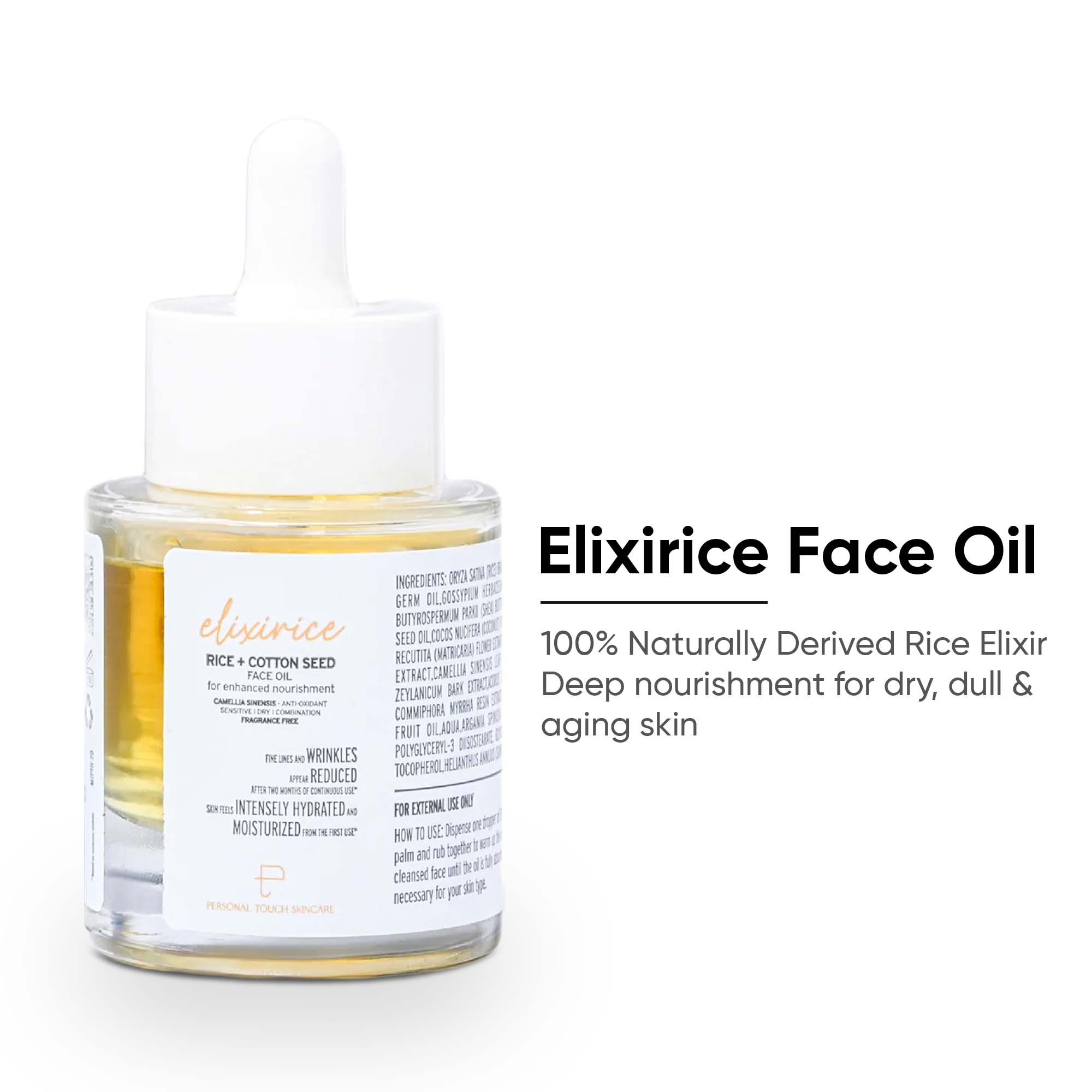 Elixirice US-Patented Rice Oil for Face & Body 30 ml