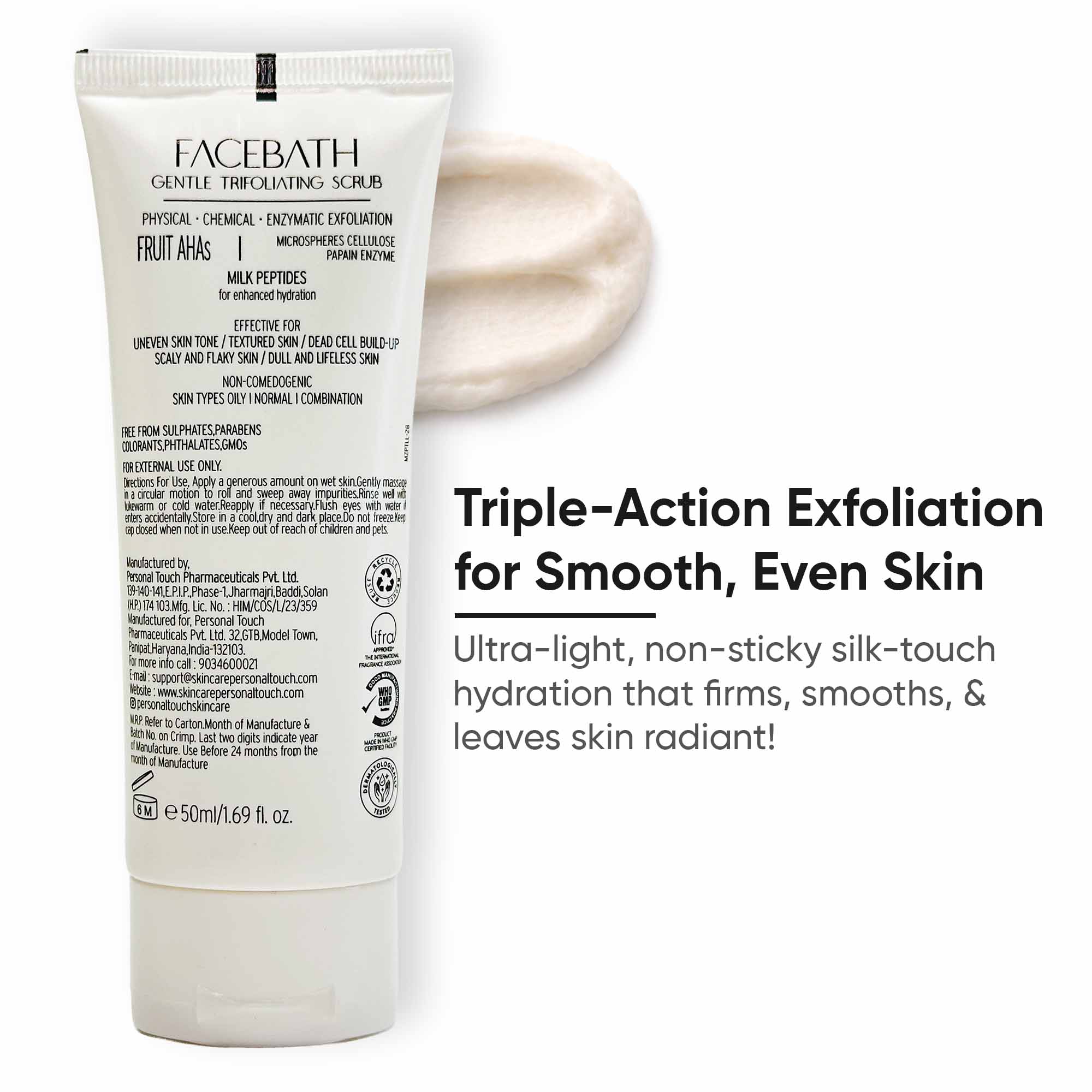 Combo of Face Mask, Face Scrub & Mini Towel + Get Vanity Pouch Free